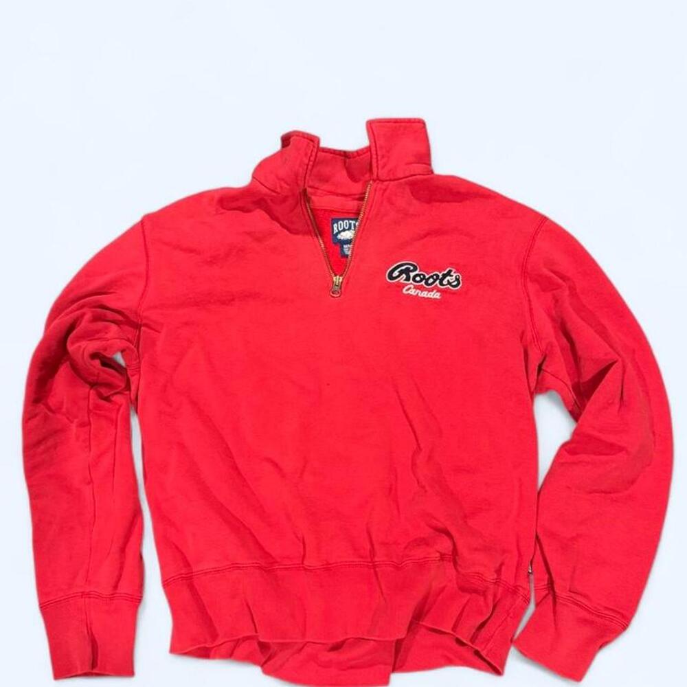Roots Canada Men’s Medium Red Quarter-Zip